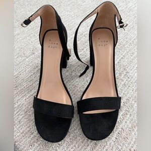 A New Day,  Black Strappy suede Heels